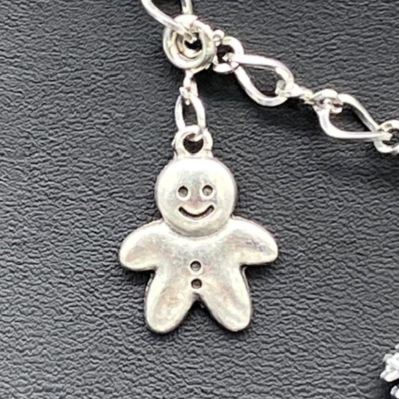 Silver Charm Necklace with Festive Holiday Removable Charms - Picture 6 of 13